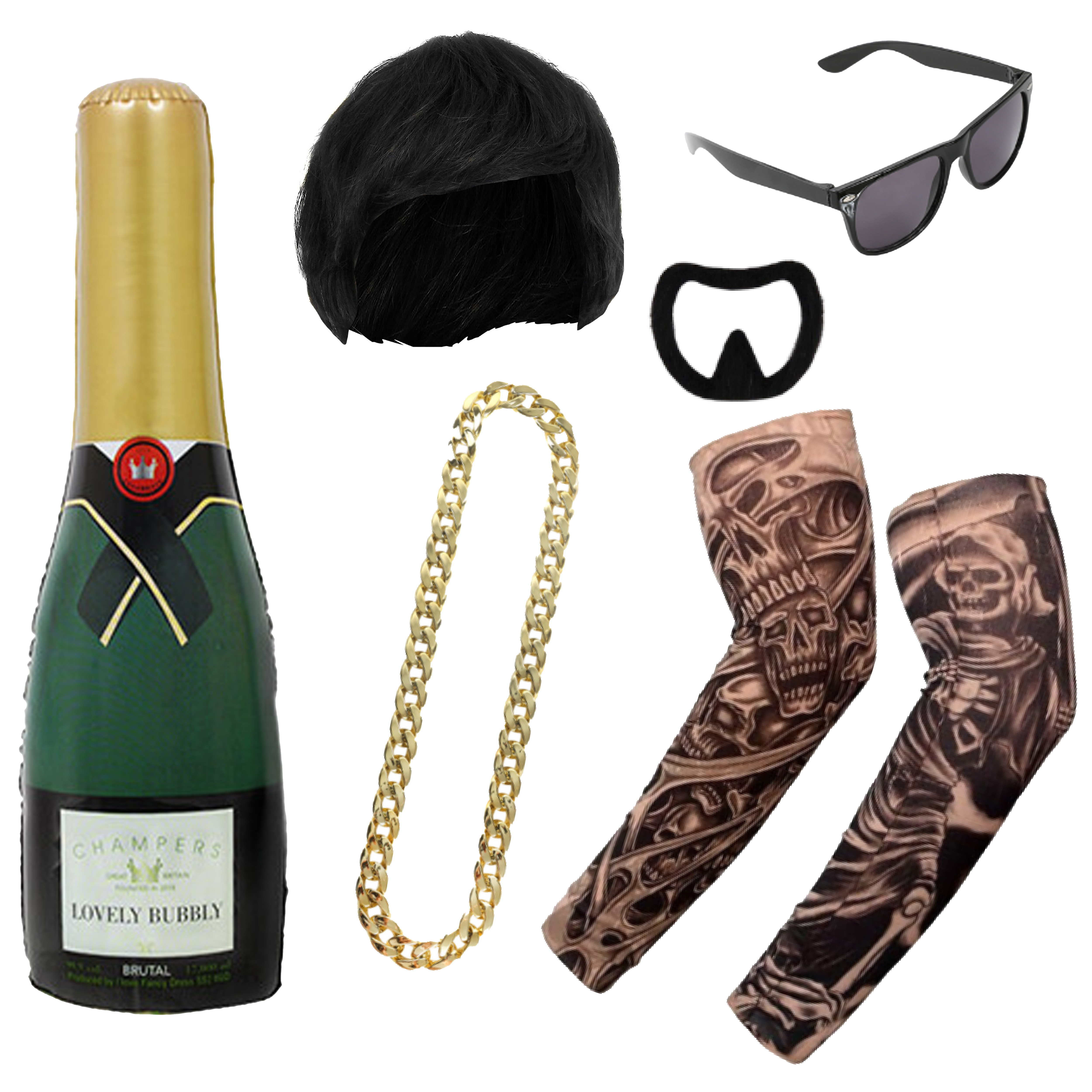 Bowl Cut Wig IBIZA FINAL BOSS COSTUME ACCESSORY SET FUNNY VIRAL MEME  COSTUME WIG GLASSES | UK Fancy Dress Wigs