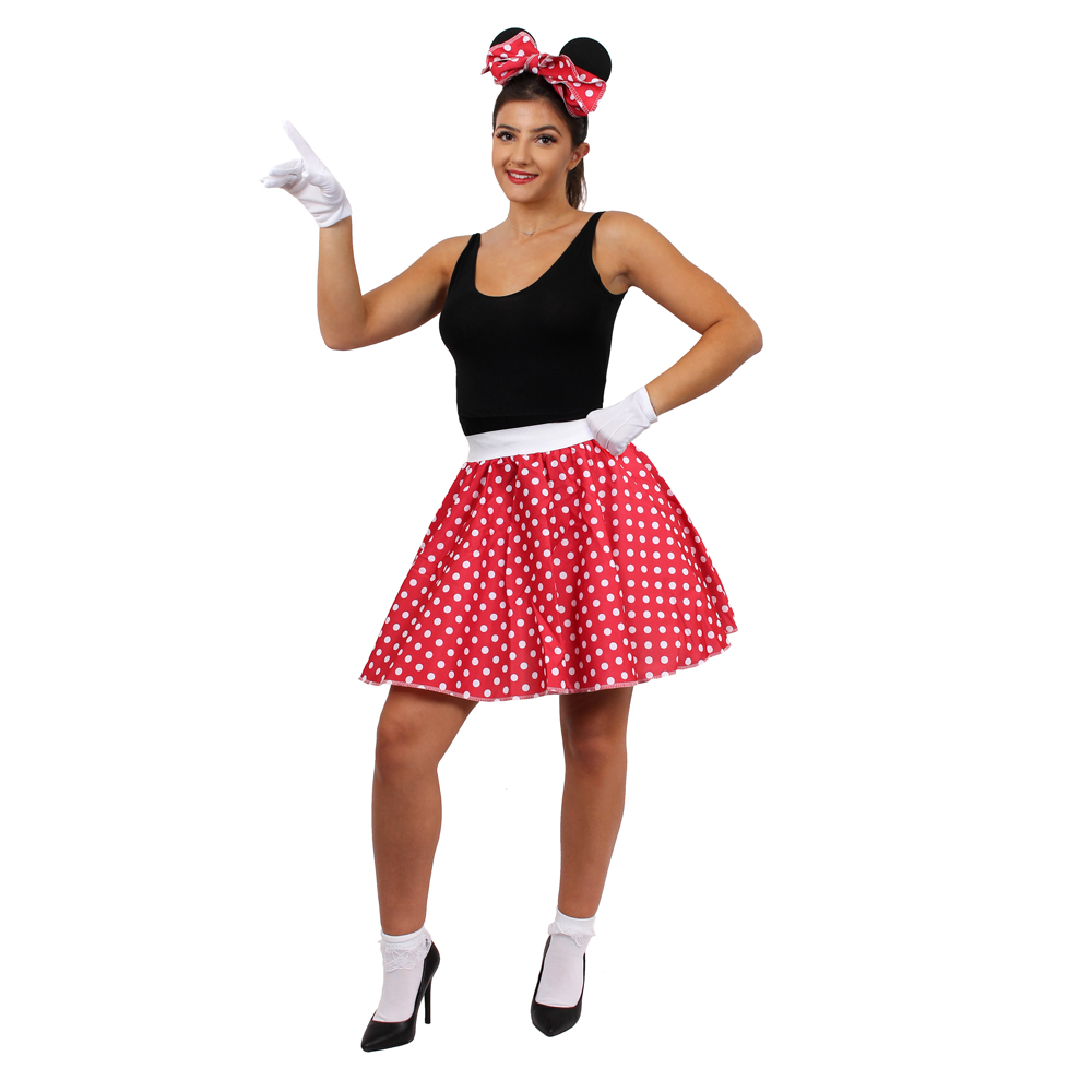 Minnie Mouse Costume with Short Skirt I Love Fancy Dress